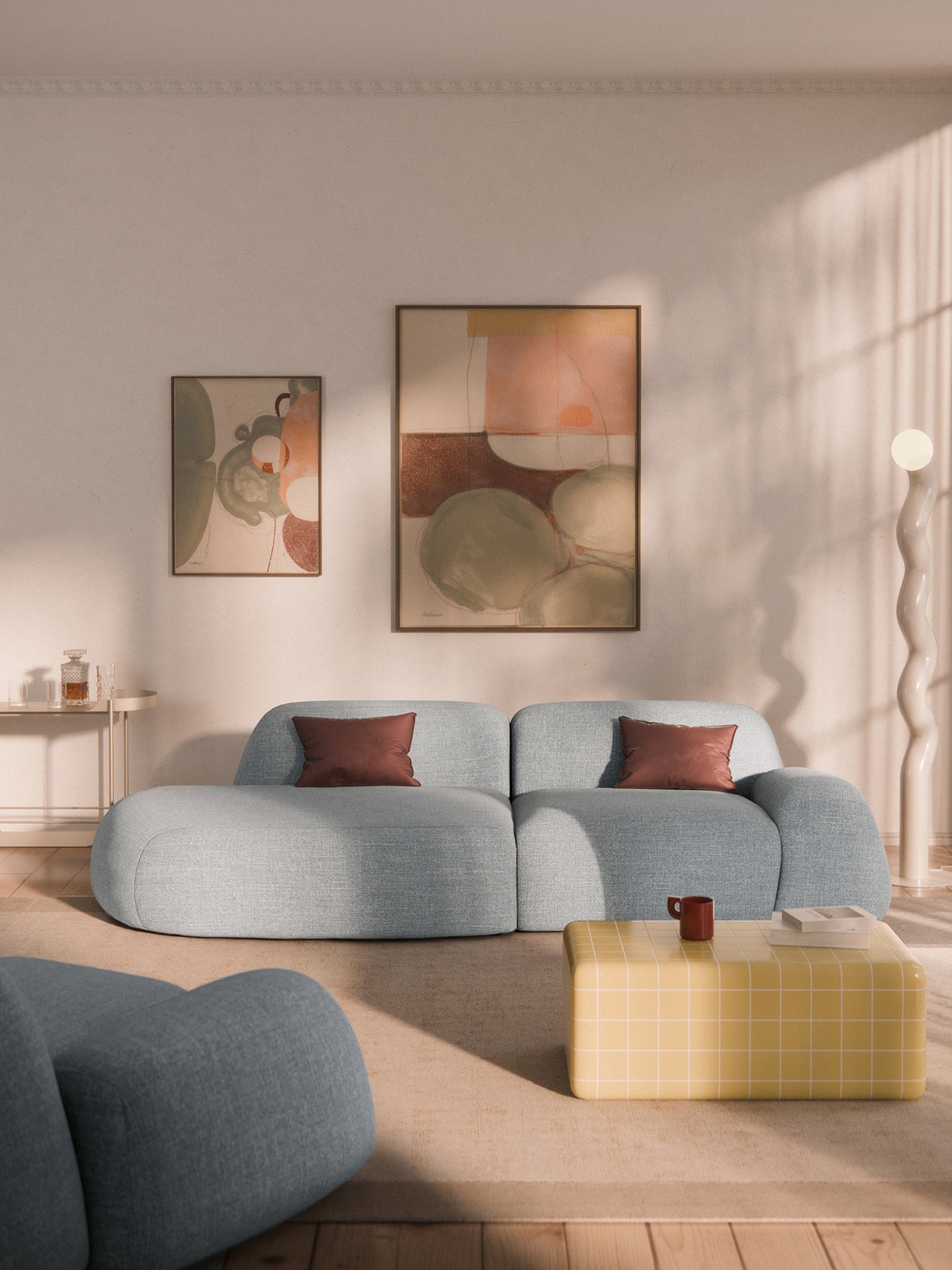 Wolquende Modular Chaise in Bouclé (3-Seater)