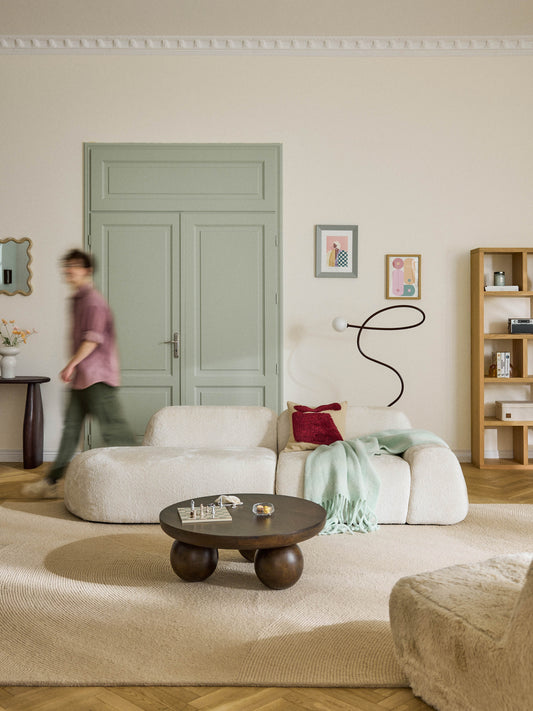 Wolquende Modular Chaise in Teddy Bouclé (3-Seater)