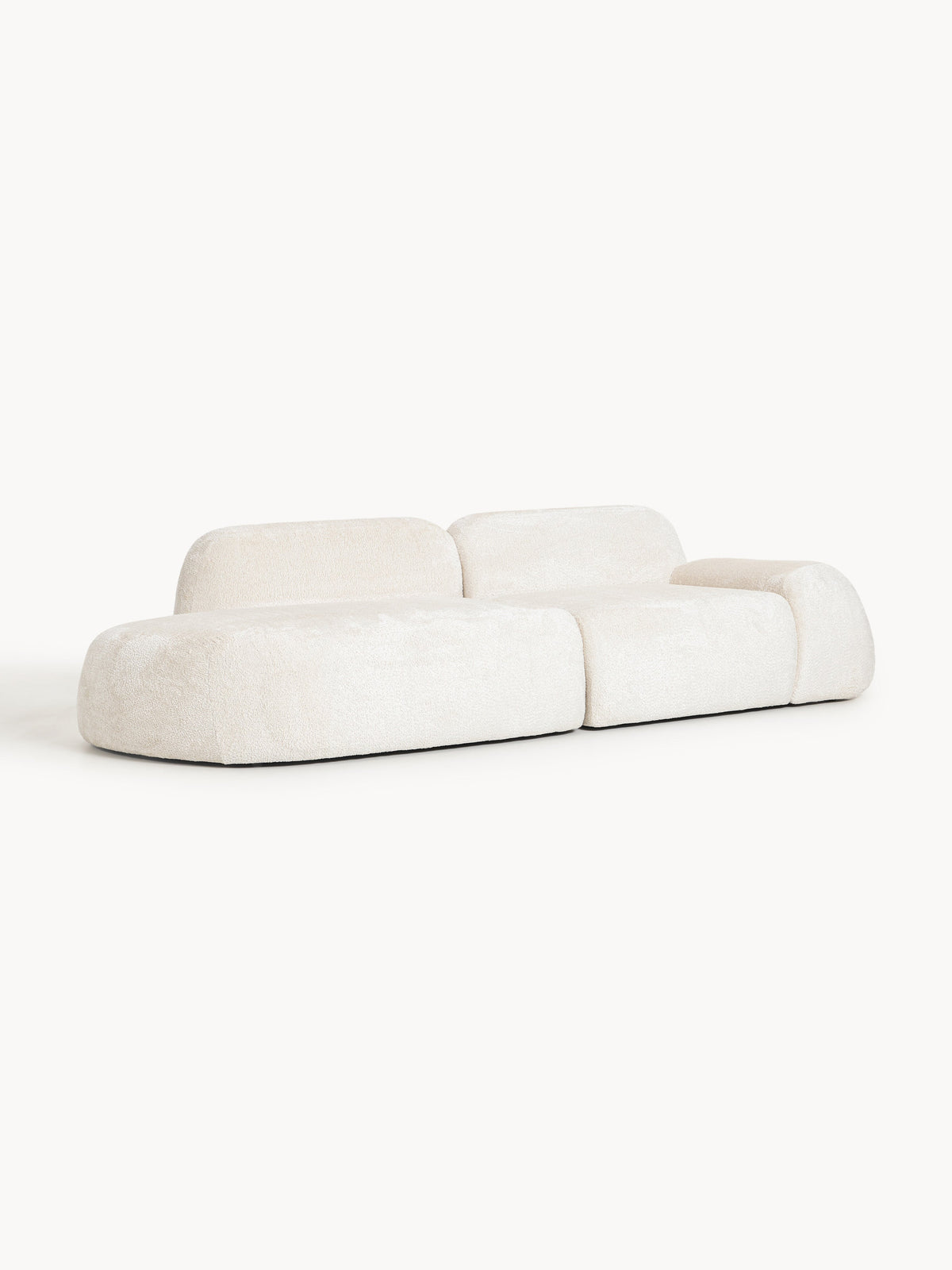 Wolquende Modular Chaise in Teddy Bouclé (3-Seater)