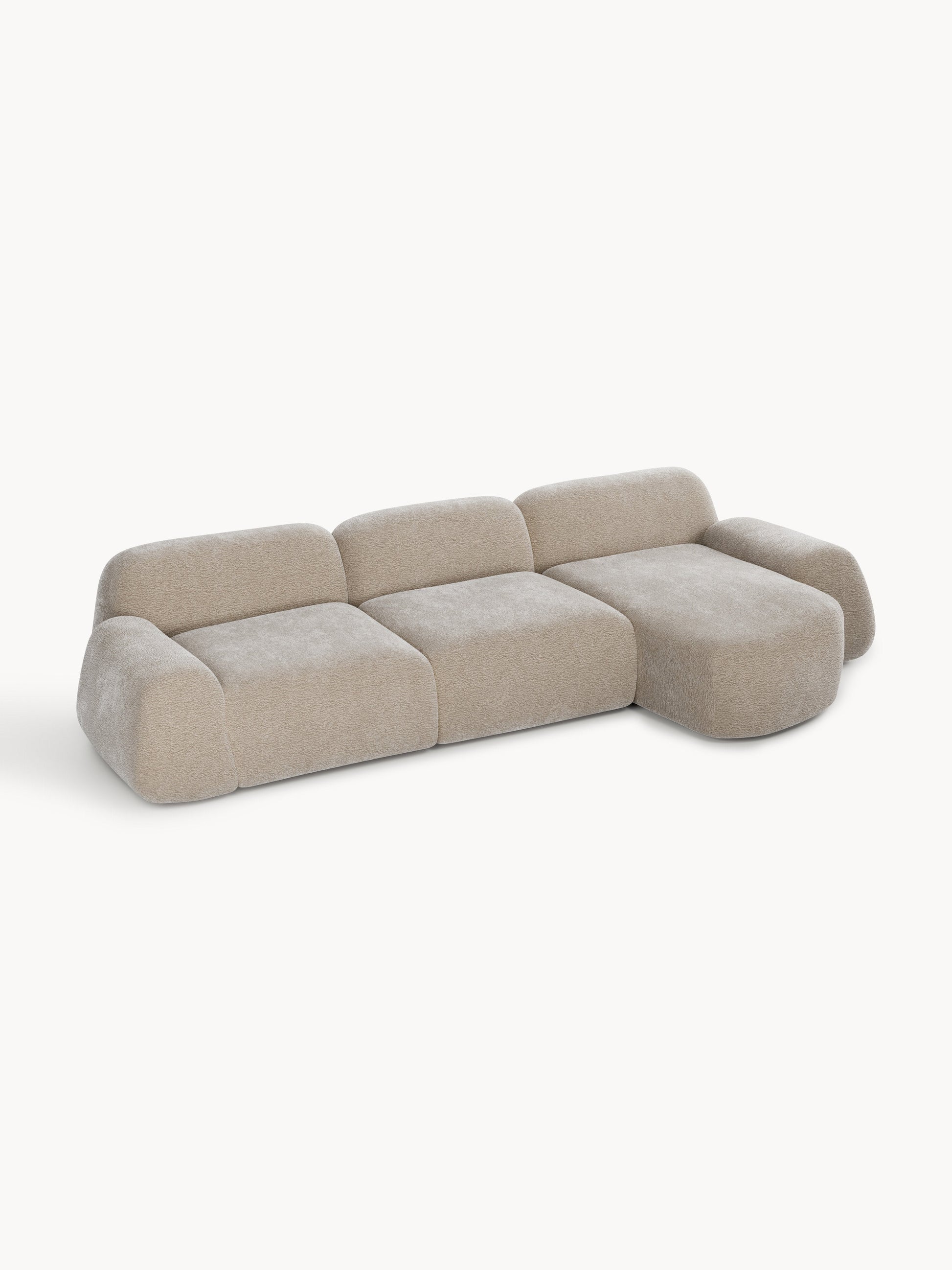 Wolquende Modular Corner Sofa in Teddy (4-Seater)