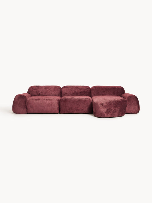 Wolquende Modular Corner Sofa in Teddy Bouclé (4-Seater)