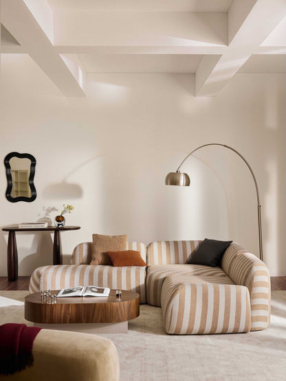 Wolquende Striped Modular Corner Sofa (4-Seater) with Chaise Longue