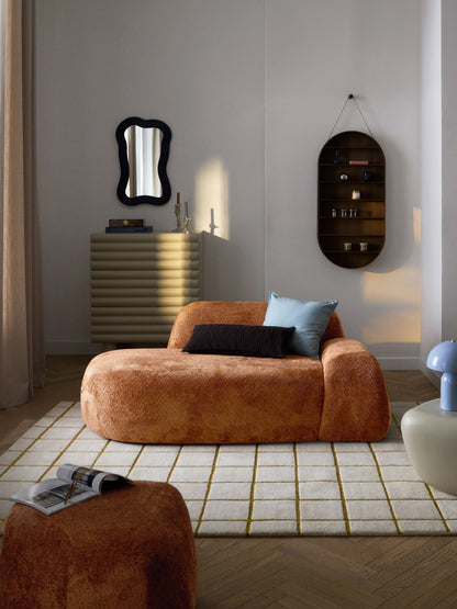 Wolquende Teddy Bouclé Sofa (2-Seater) with Chaise Longue