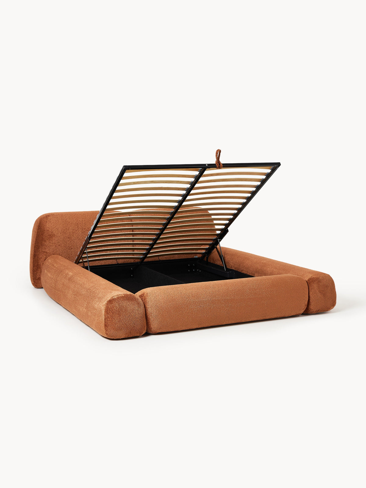 Wolquende Teddy Bouclé Upholstered Bed with Storage