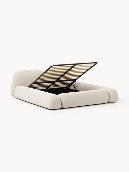 Wolquende Upholstered Bed in Bouclé with Storage