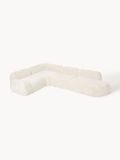 Wolquende XL Modular Teddy Corner Sofa with Chaise Longue